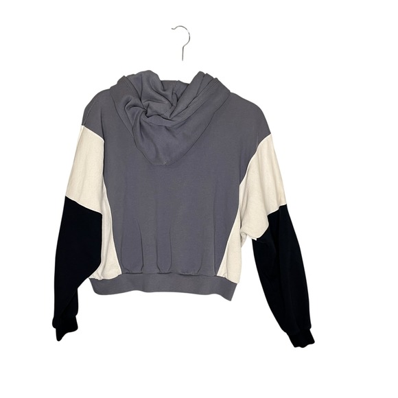 Abercrombie Fitch Colorblock Hoodie Cropped Sweatshirt Women S Streetwear Cozy - Picture 2 of 12